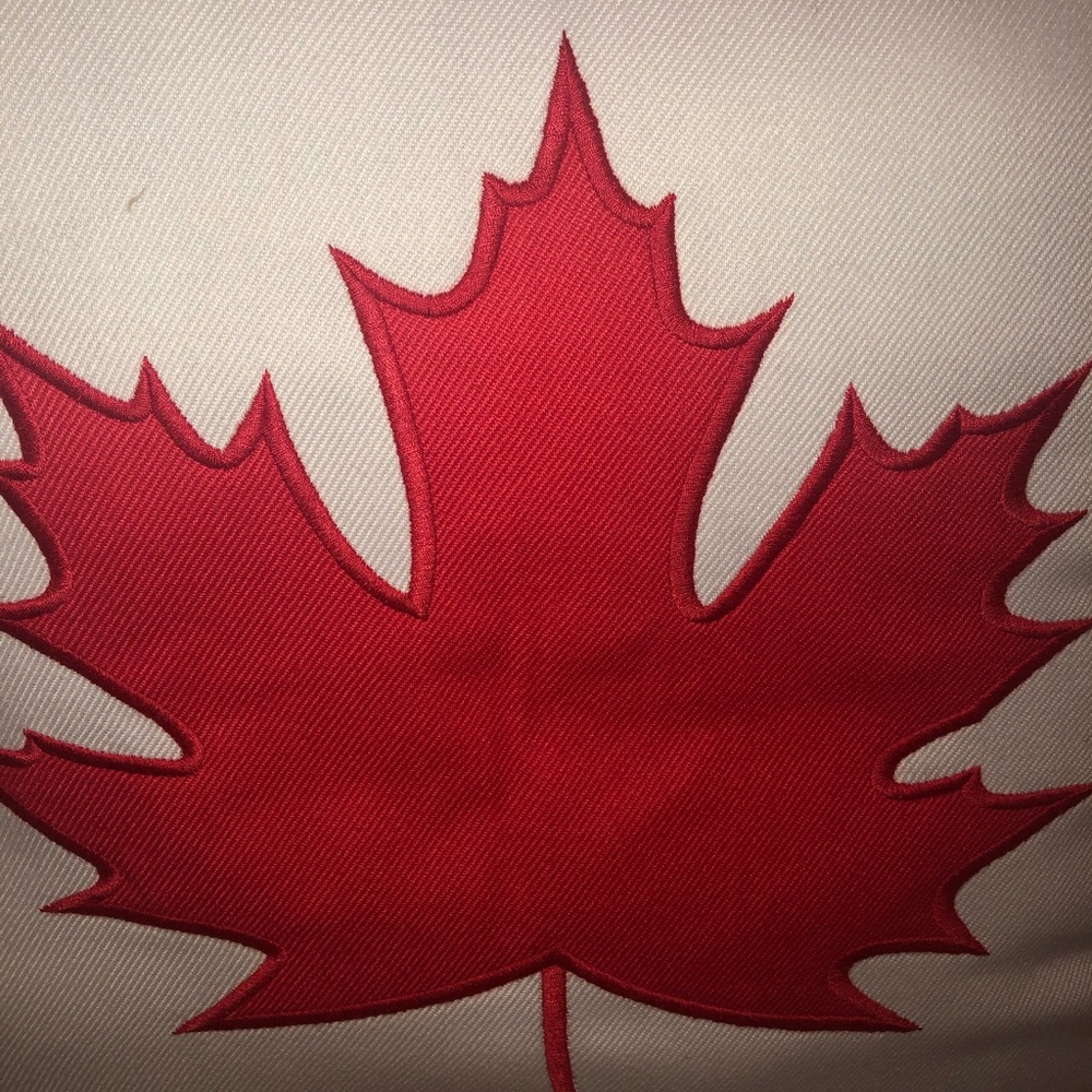 RED MAPLE LEAF Throw pillow pier 1 NWT - Picture 2 of 4